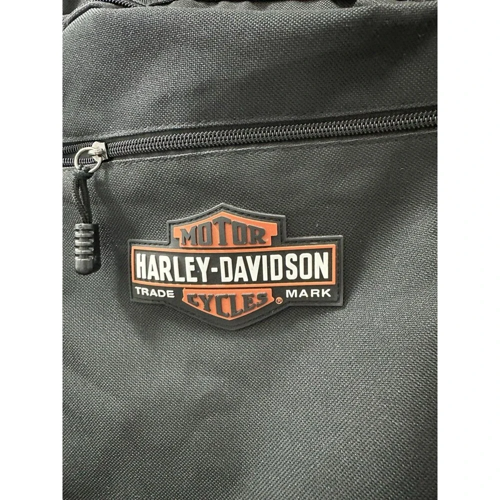 Harley Davidson Genuine Motorcycle Black Adjustable Backpack Laptop Compartment